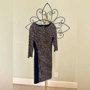 Lauren Ralph Lauren 3/4-Sleeve Ruched Jersey Dress